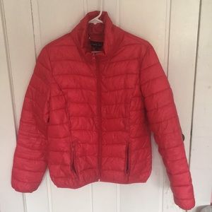 Pink puffy winter coat